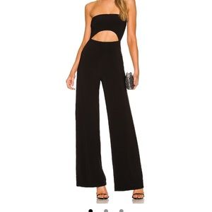 Norma Kamali Strapless Cut Out Jumpsuit
